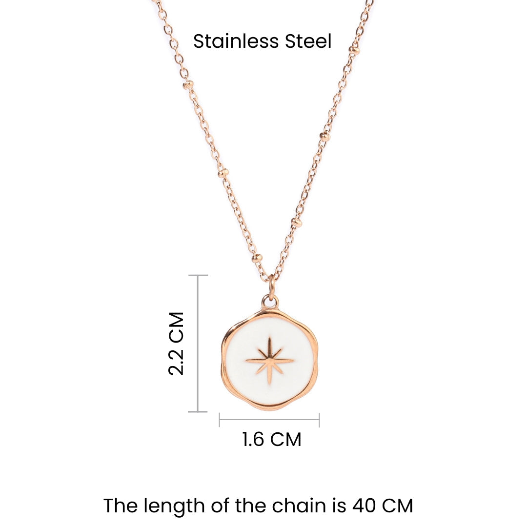 Star Sun Disc Pendant Necklace