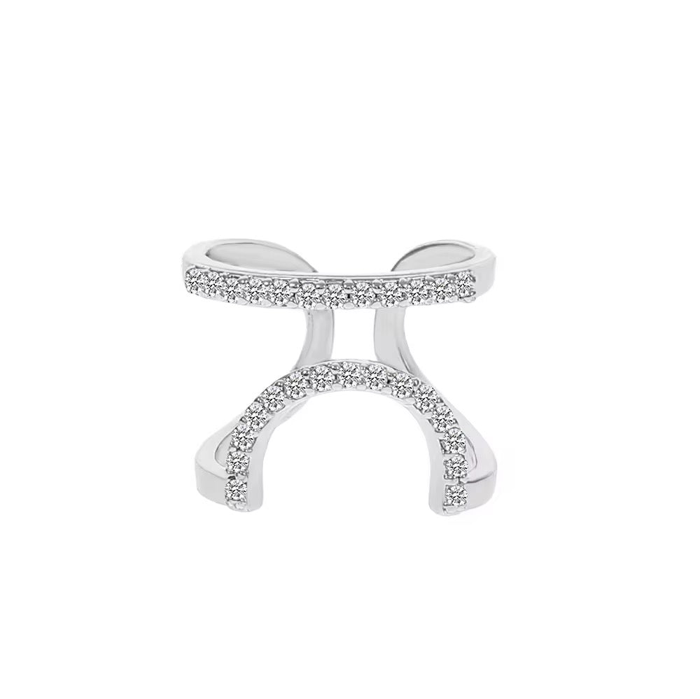 Gold Plated Adjustable FingerNail Ring Set of 5