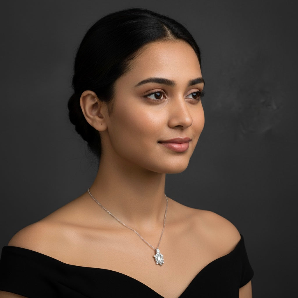 Sparkling Turtle Pendant Necklace