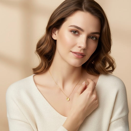 Elegant Gold-Plated Clover Pendant Necklace