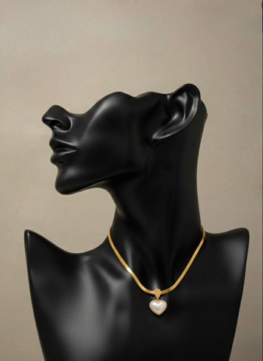 Golden Heart Serenity Necklace