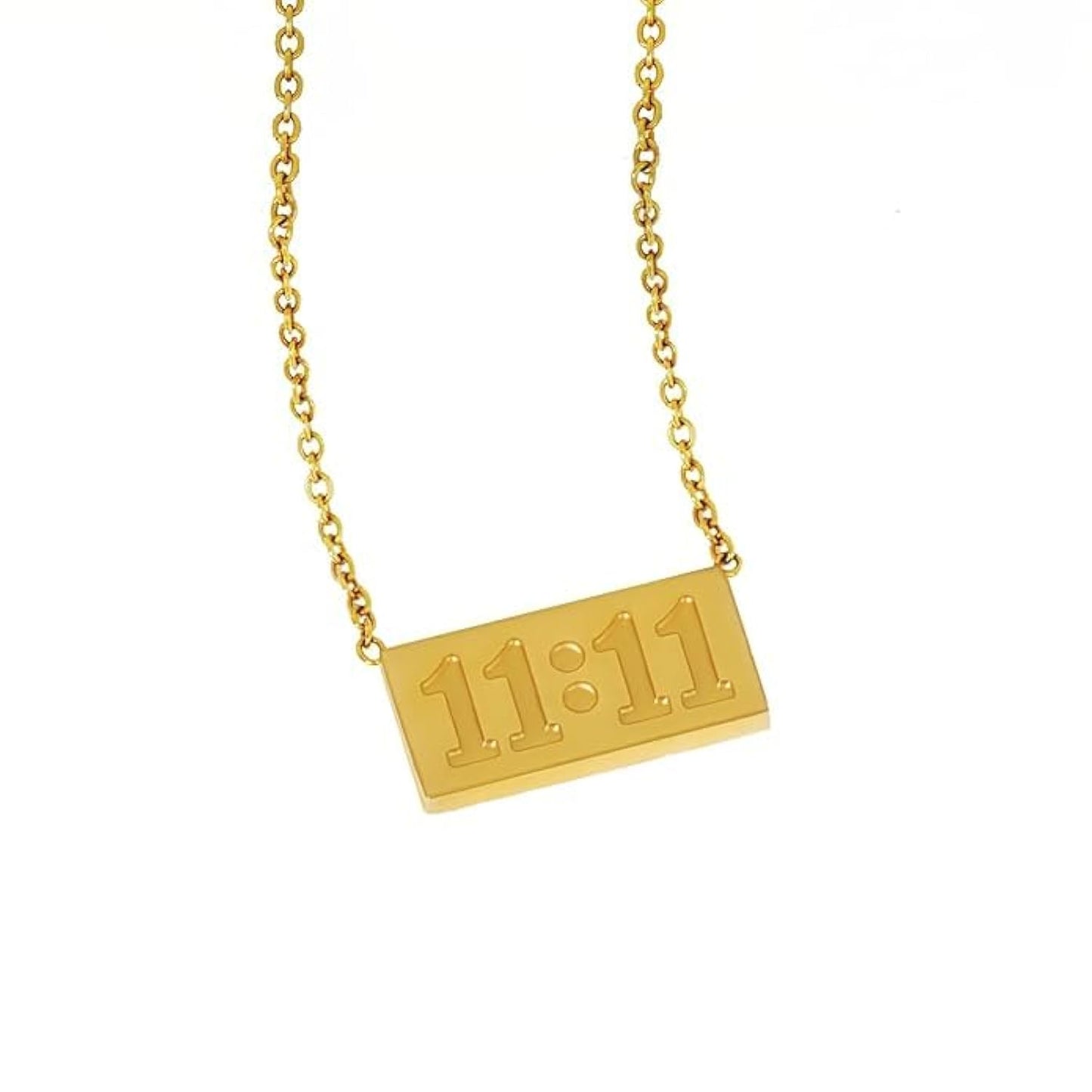 Chic Gold-Tone 11:11 Inspirational Necklace