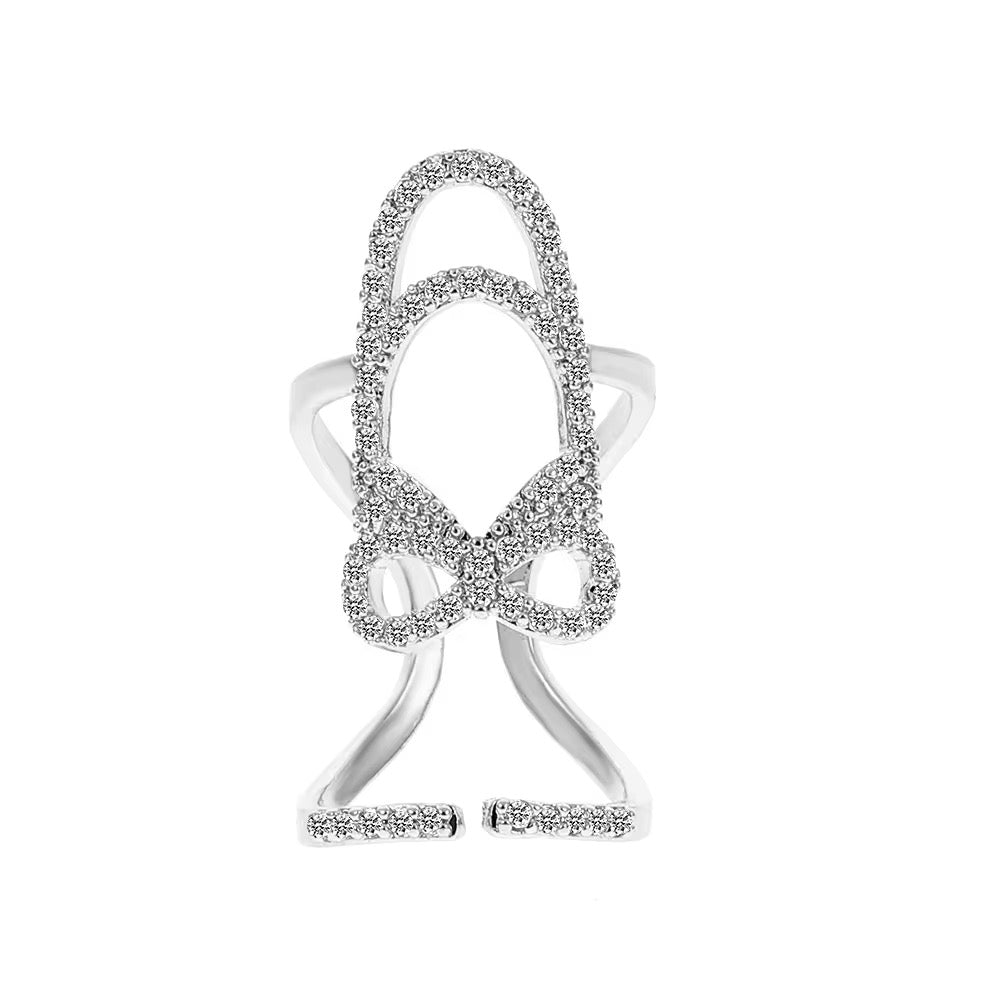 Gold Plated Adjustable FingerNail Ring Set of 5