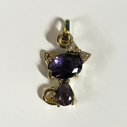 Clavicle Chain Stainless Steel Pendant Zircon Cat