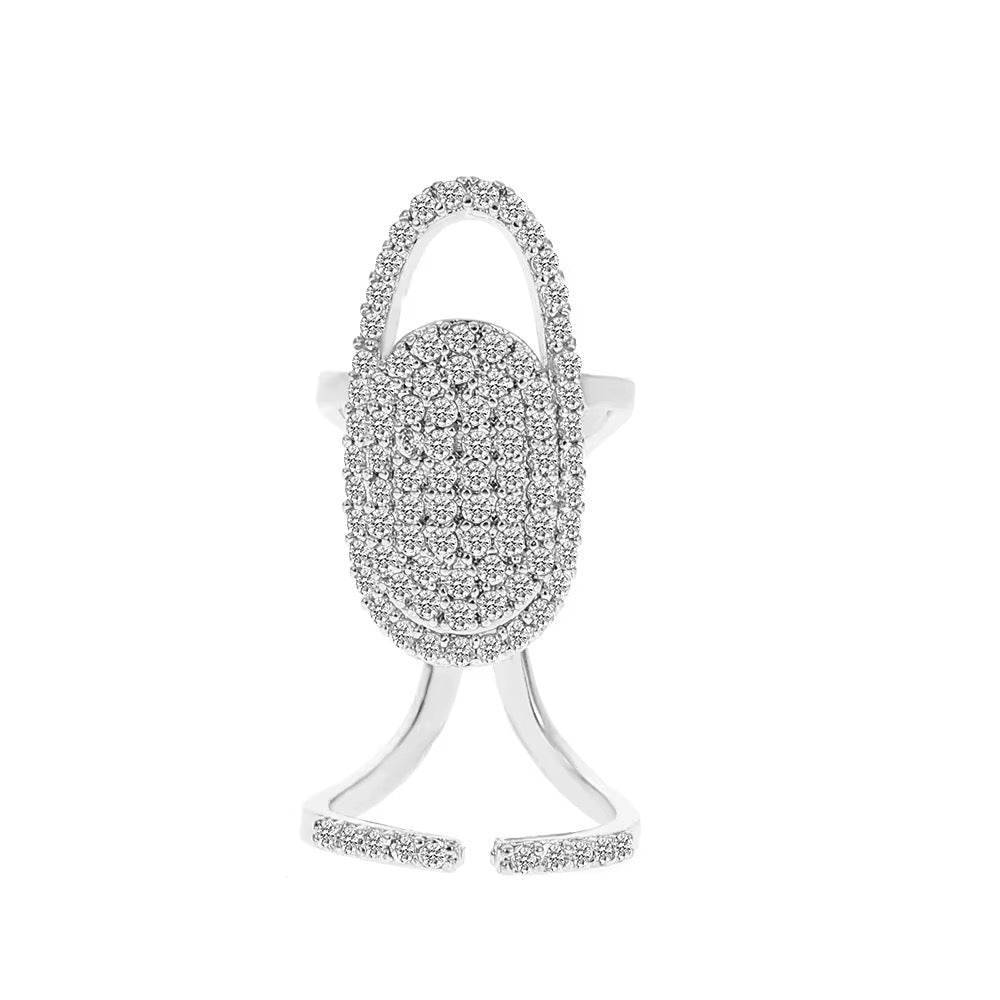 Gold Plated Adjustable FingerNail Ring Set of 5