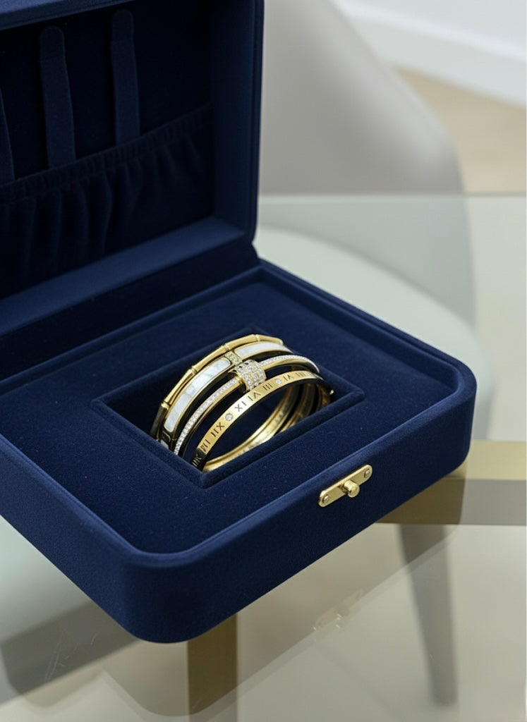 Elegant Gold-Plated Multi-Layer Bracelet