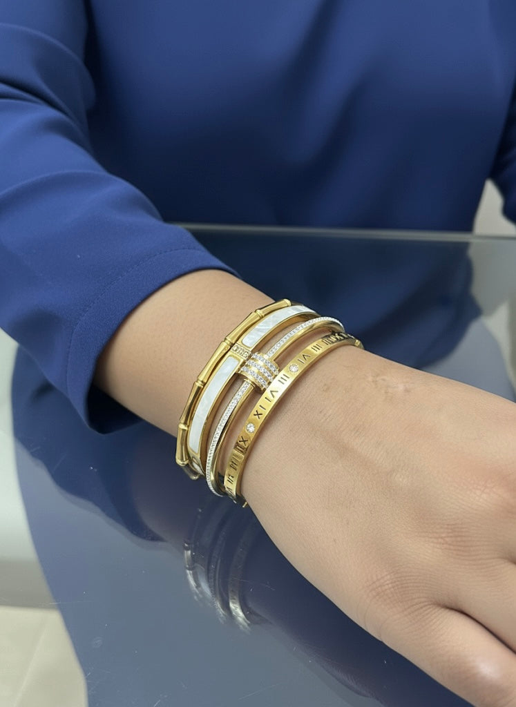 Elegant Gold-Plated Multi-Layer Bracelet