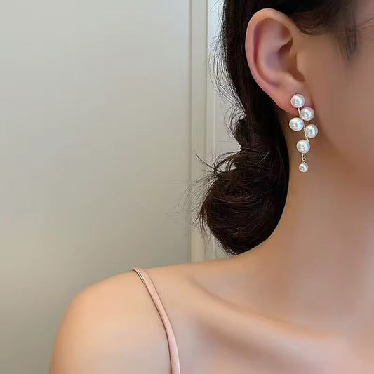 Premium White Pearl Branch Earrings