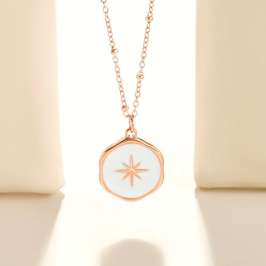 Star Sun Disc Pendant Necklace