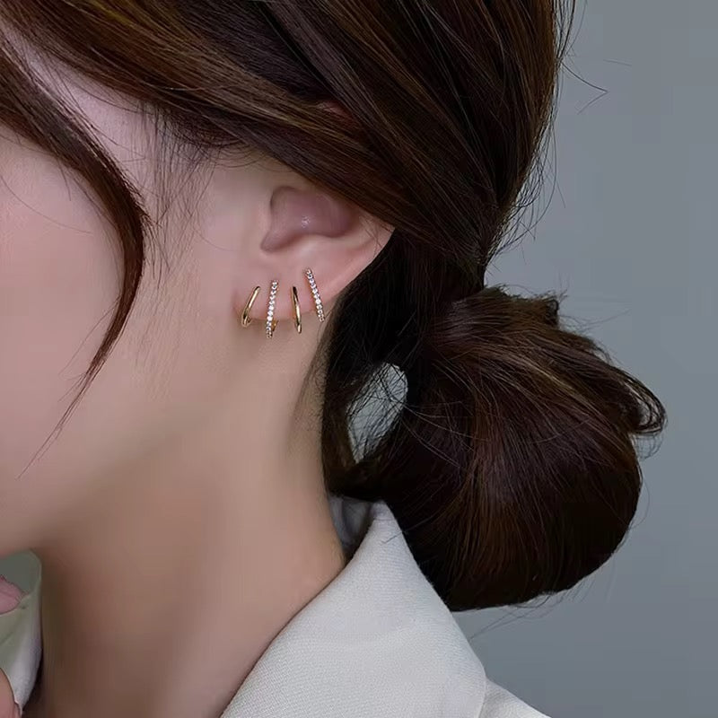Claw-Set Pave Sparkle Ear Cuffs