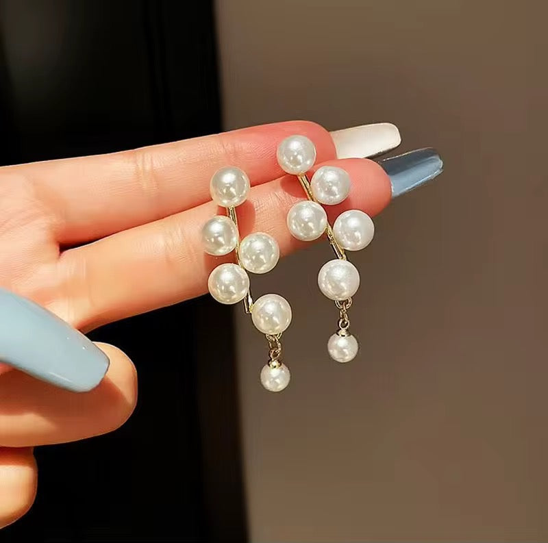 Premium White Pearl Branch Earrings