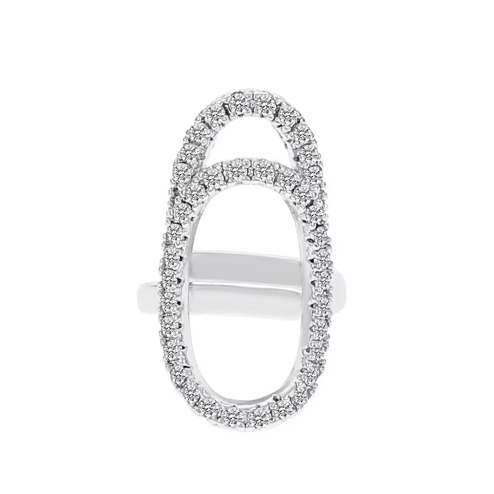 Gold Plated Adjustable FingerNail Ring Set of 5