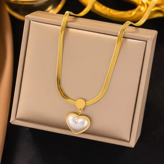 Golden Heart Serenity Necklace