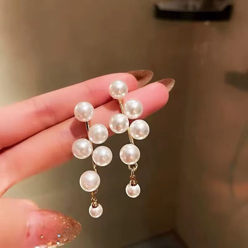 Premium White Pearl Branch Earrings