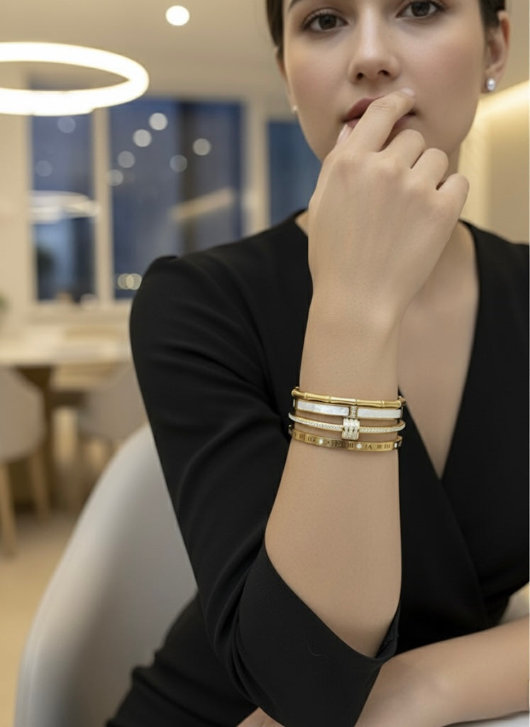 Elegant Gold-Plated Multi-Layer Bracelet