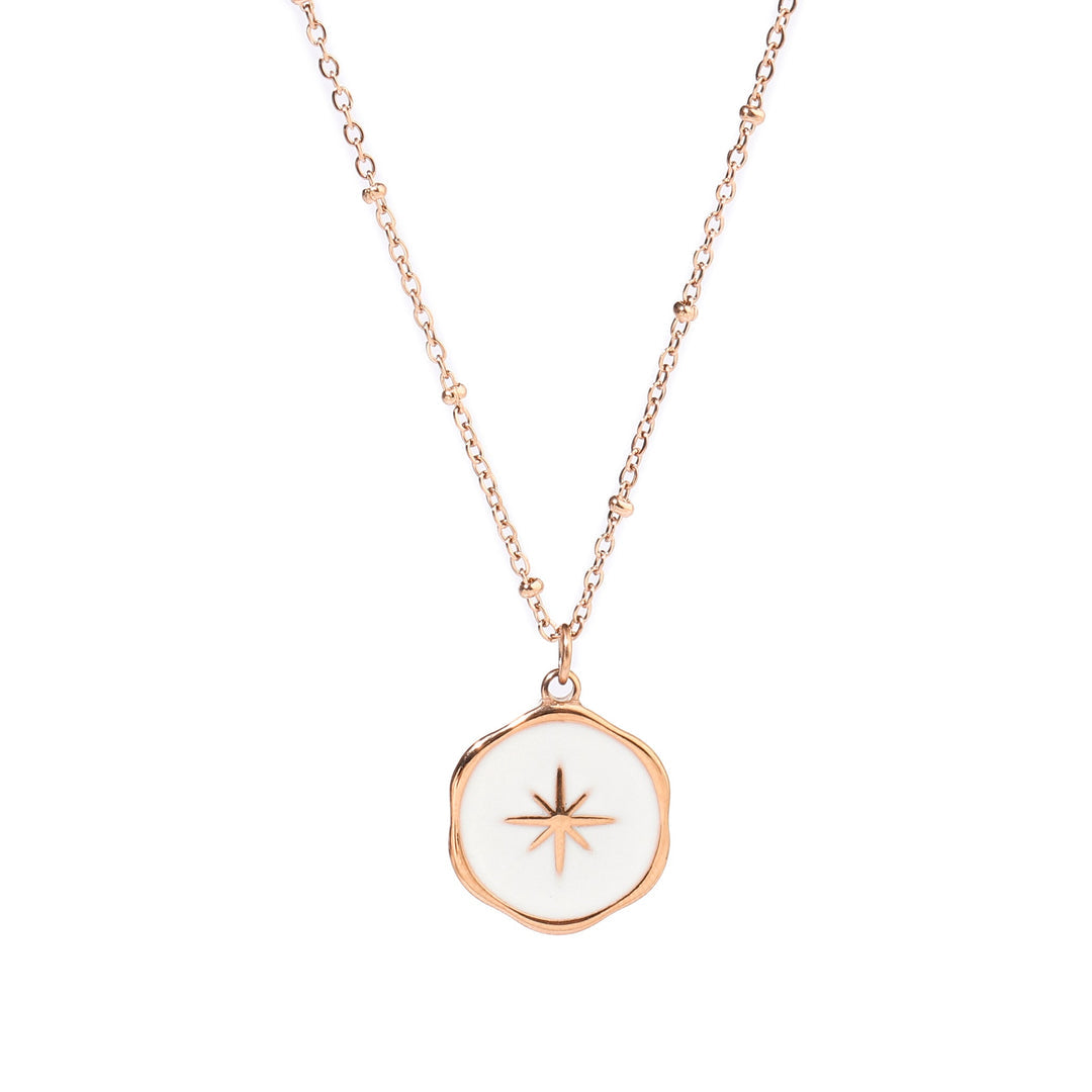 Star Sun Disc Pendant Necklace