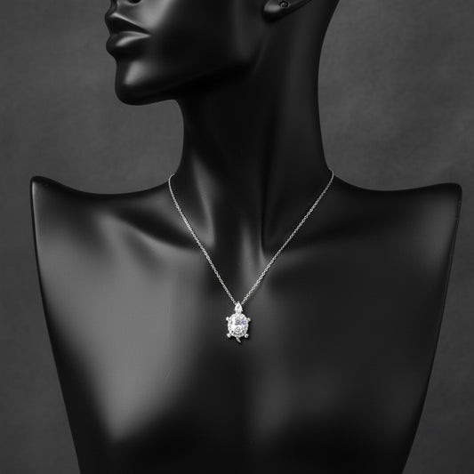 Sparkling Turtle Pendant Necklace
