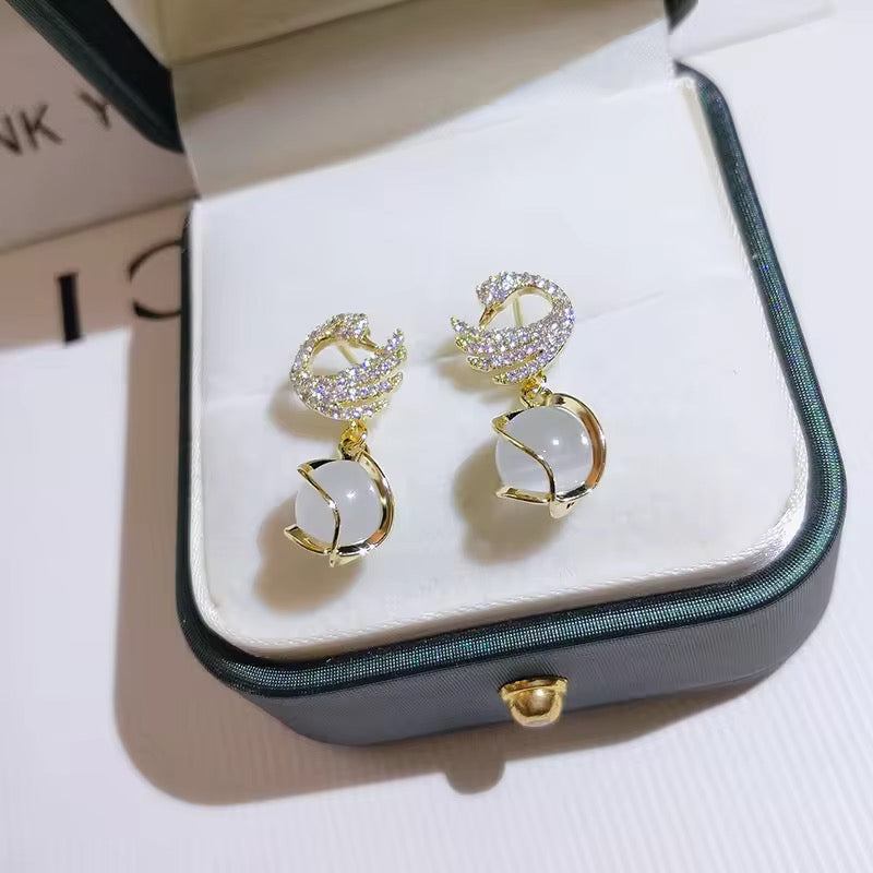 Swan Earrings for Women