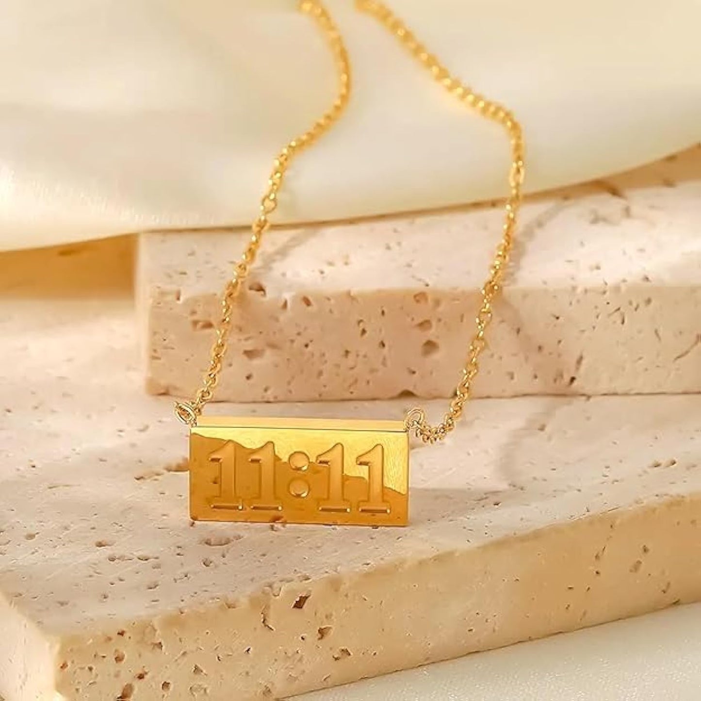 Chic Gold-Tone 11:11 Inspirational Necklace